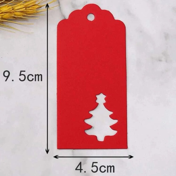 NWOT Christmas gift tags with Christmas tree cutout - Picture 3 of 4